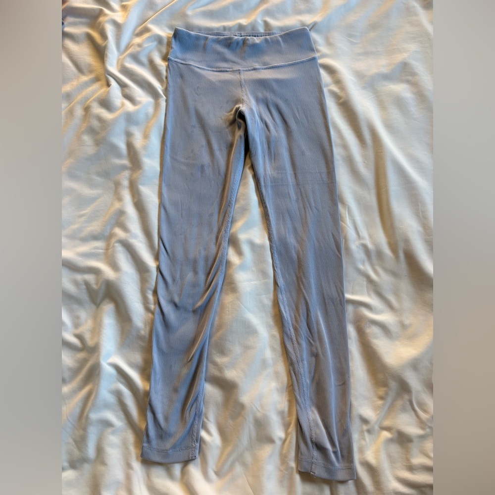 light purple ribbed athleta girl leggings
